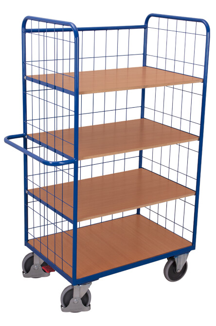 Chariot à étagères haut avec étagères repliables Chariot à étagères haut avec étagères repliables