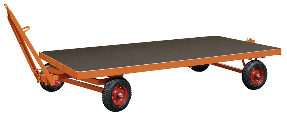Remorque industrielle tractable avec 1 essieu directeur Remorque industrielle tractable avec 1 essieu directeur
