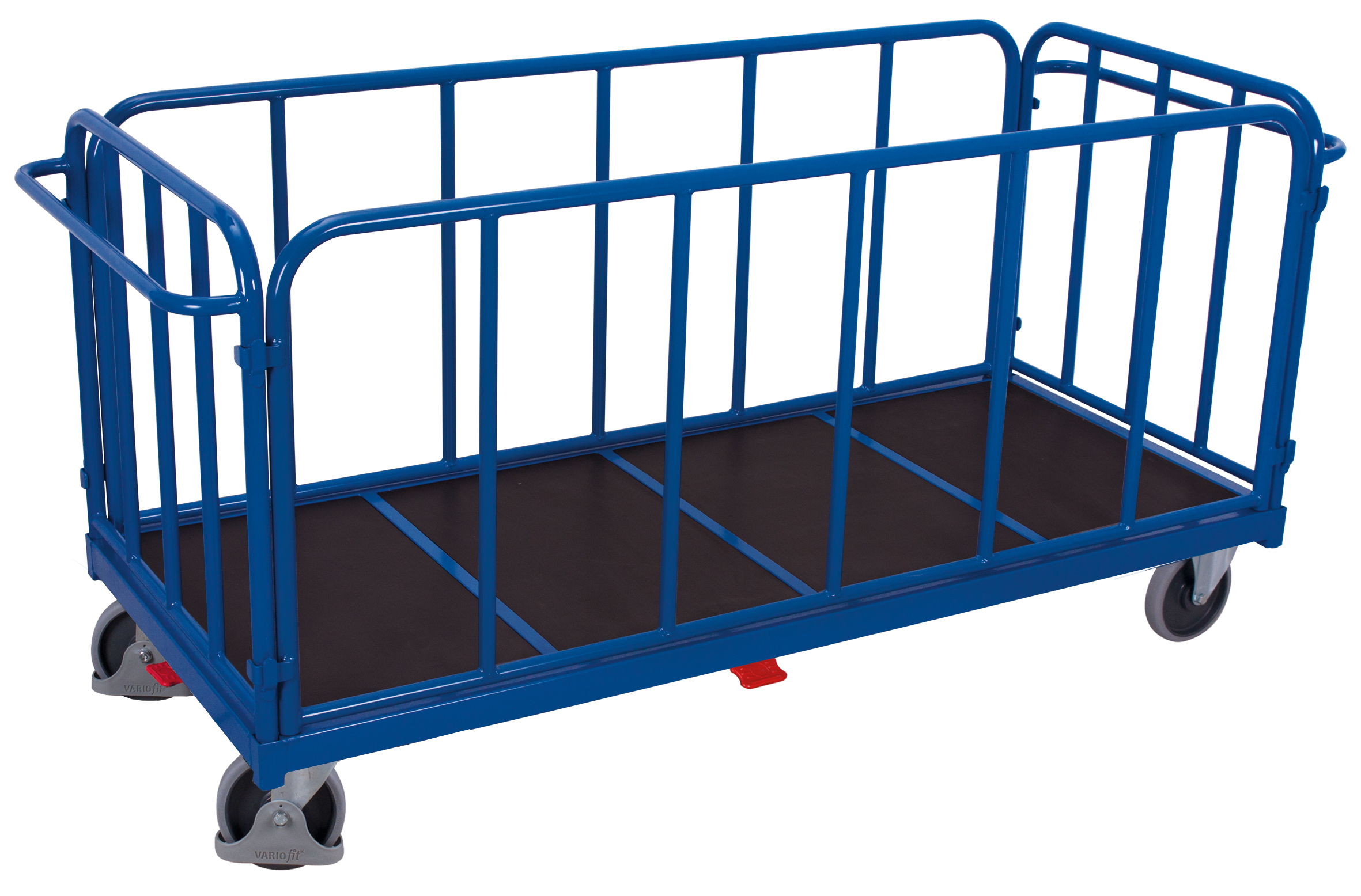 Four-sided trolley with vertical tubes