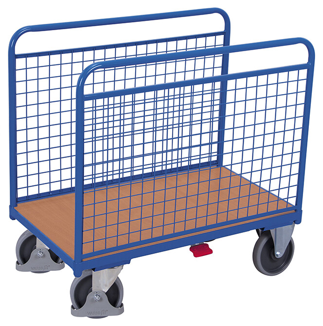 Side-frame trolley with mesh sides