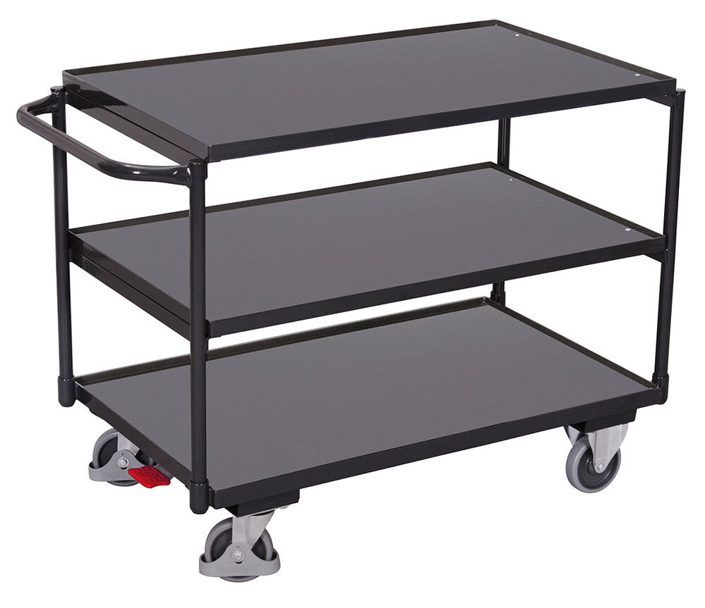 Table trolley with 3 load surfaces