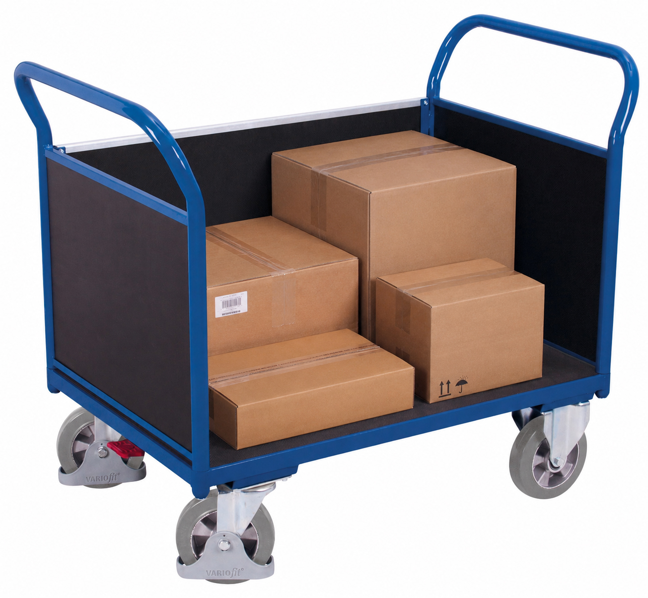 Three-sided trolley with screen printing plate