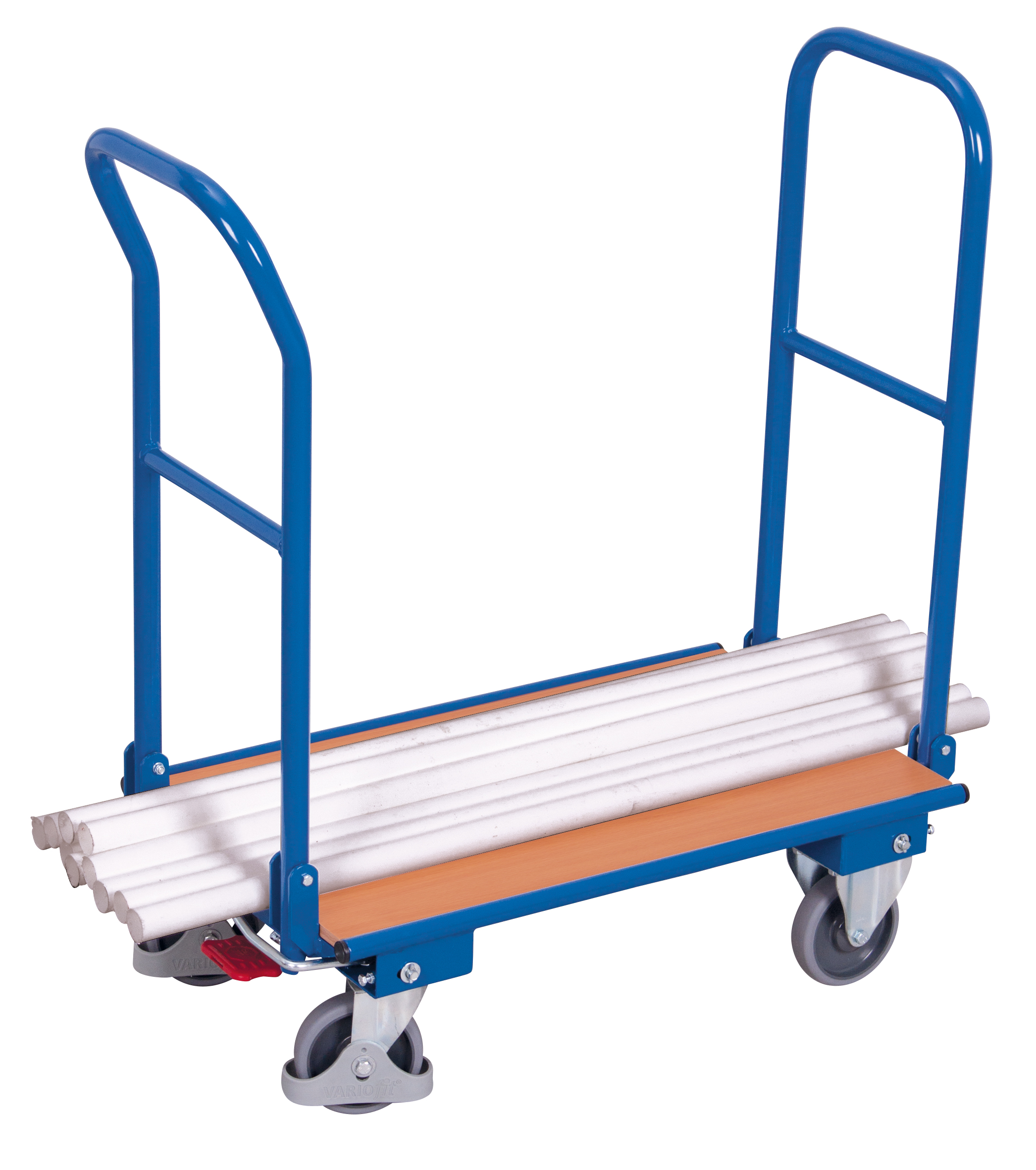 Folding trolley with 2 push bars