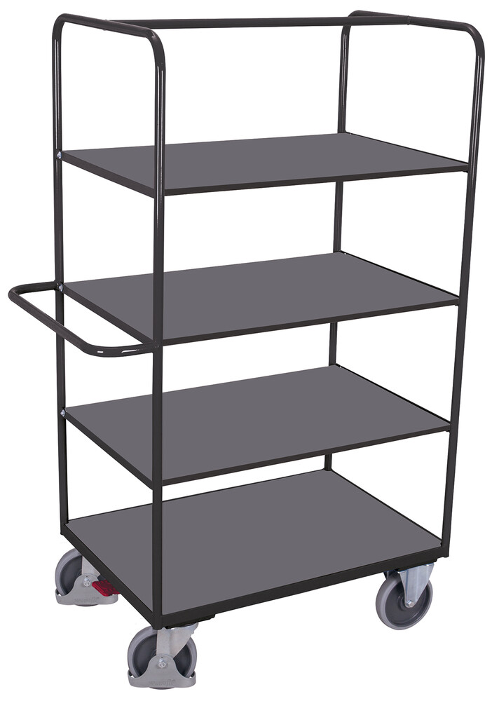 Shelf trolley, high with folding shelves