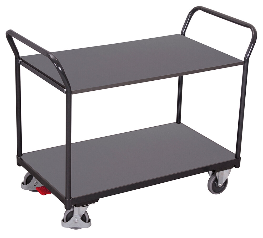 Table trolley with 2 load surfaces