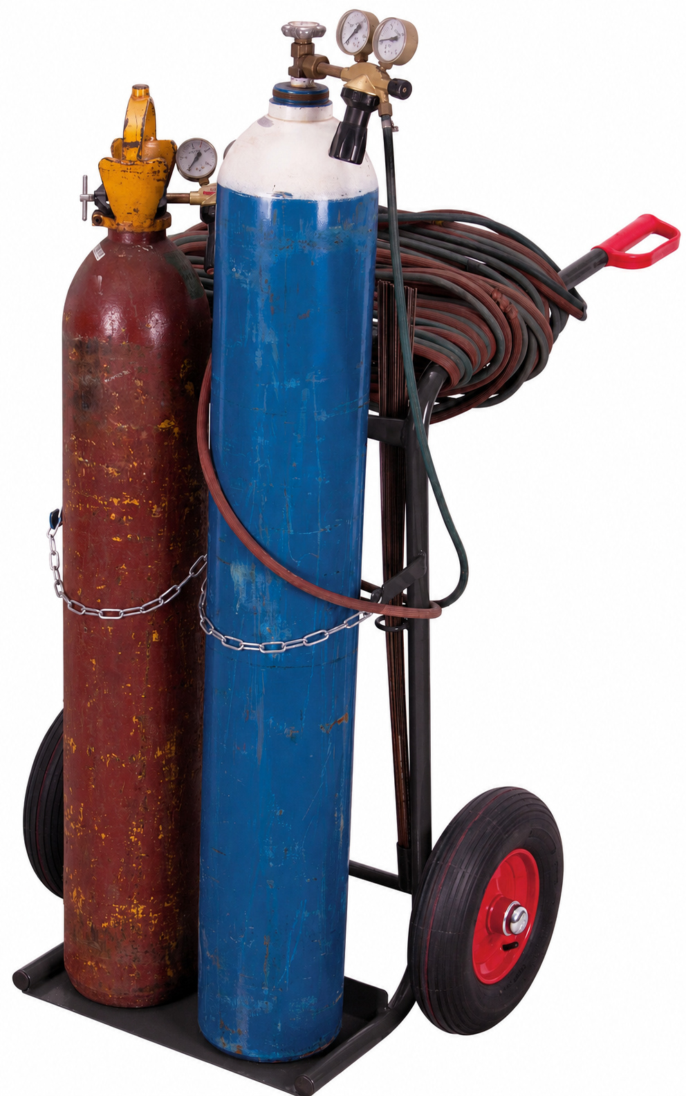 Diable porte-bouteilles pour 2 bouteilles de cap. 40 - 50 Ltr.