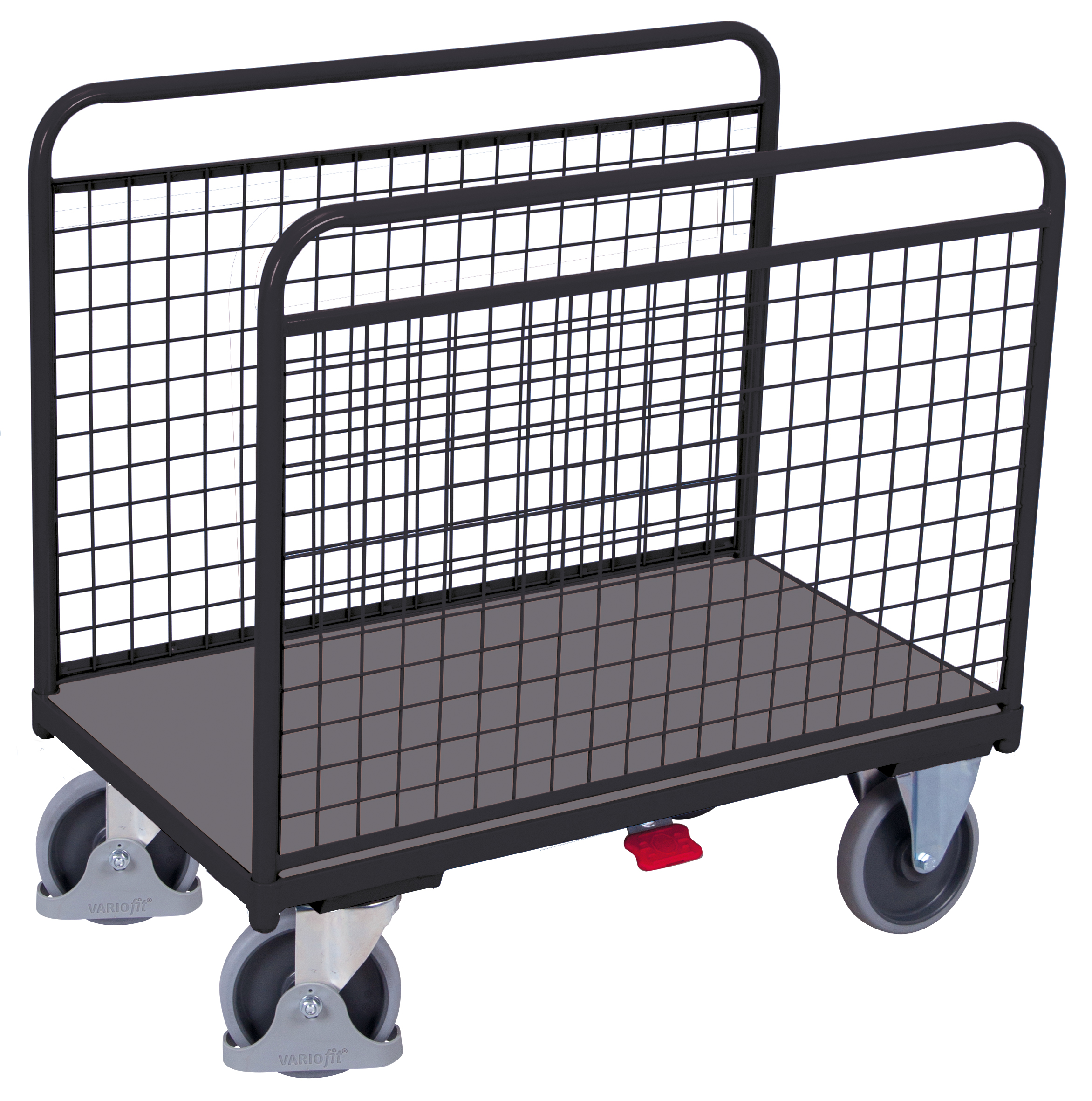 Seitenbügelwagen mit Drahtwänden