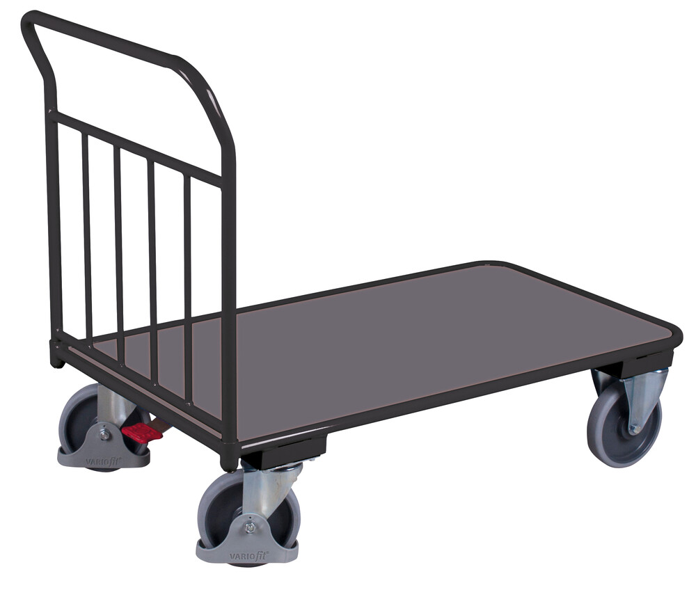 Push bar trolley with vertical tubes