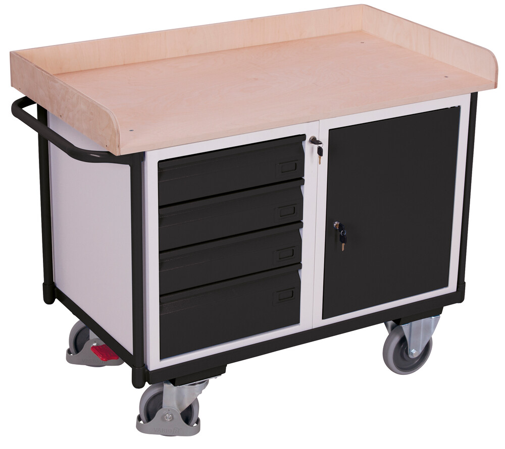 Workshop trolley with 1 load surface