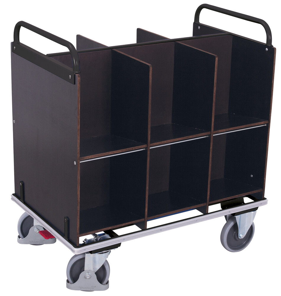 Document trolley with 12 compartments