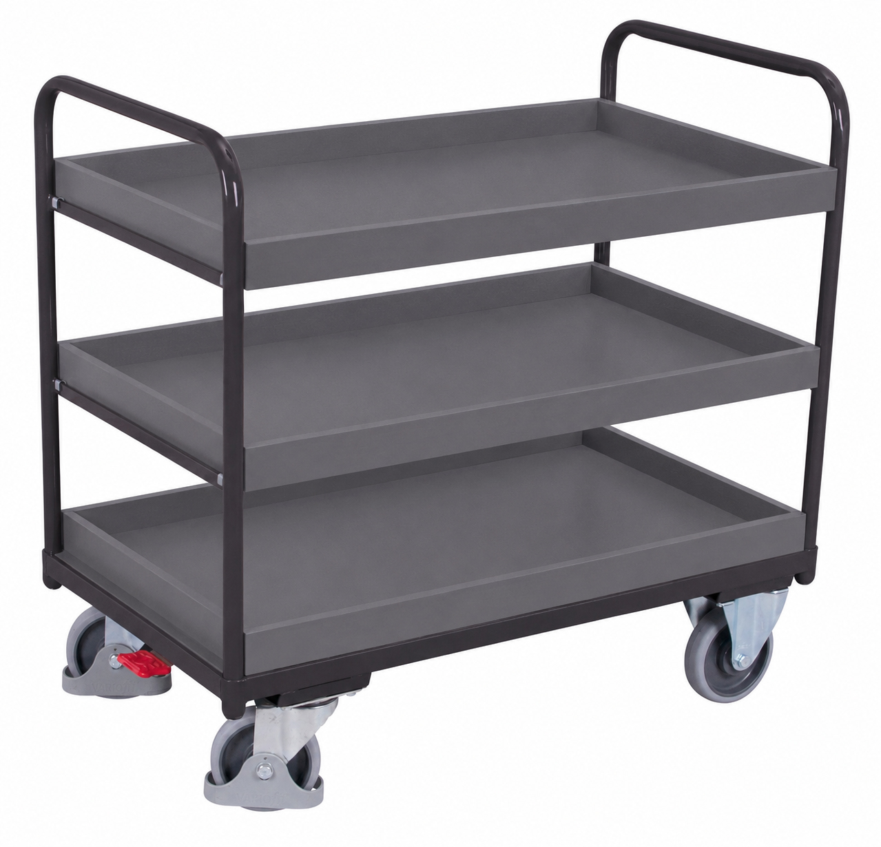 Chariot à étagères bas
