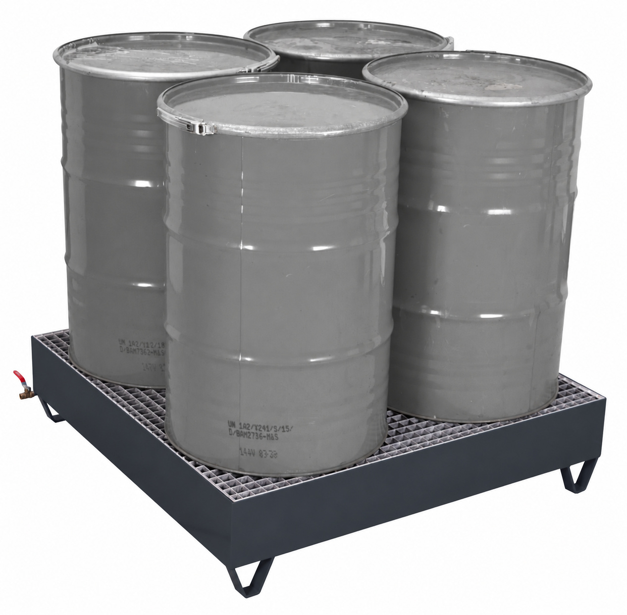 Wanna spustowa z kratą do 4 beczek 200 l