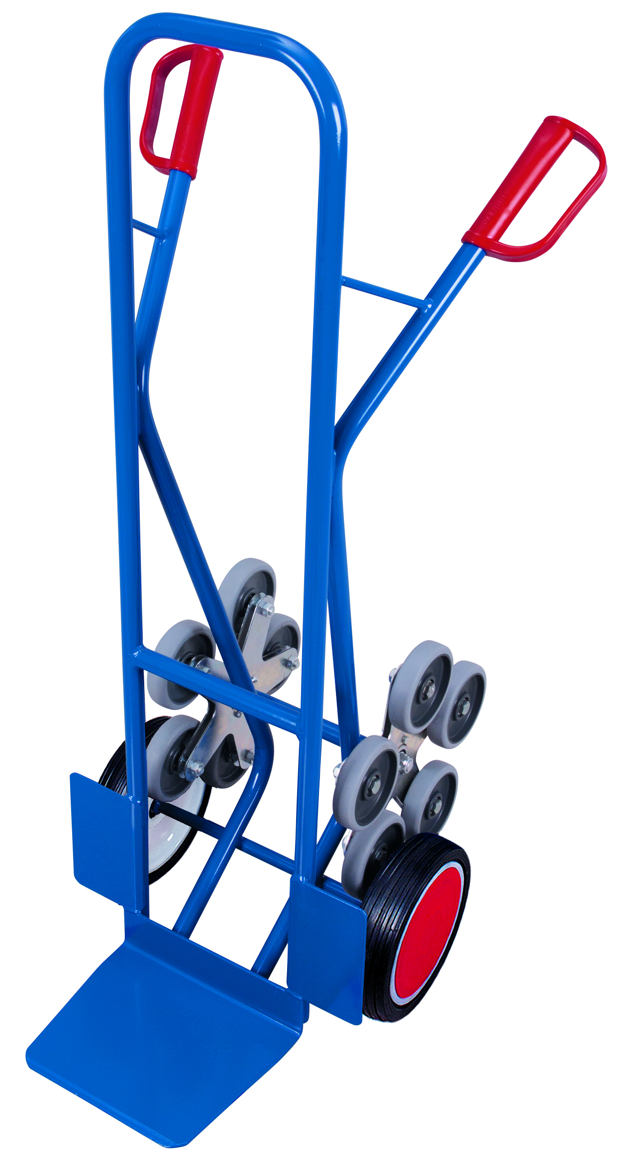 Stair-climber truck with 2 five-arm star wheels