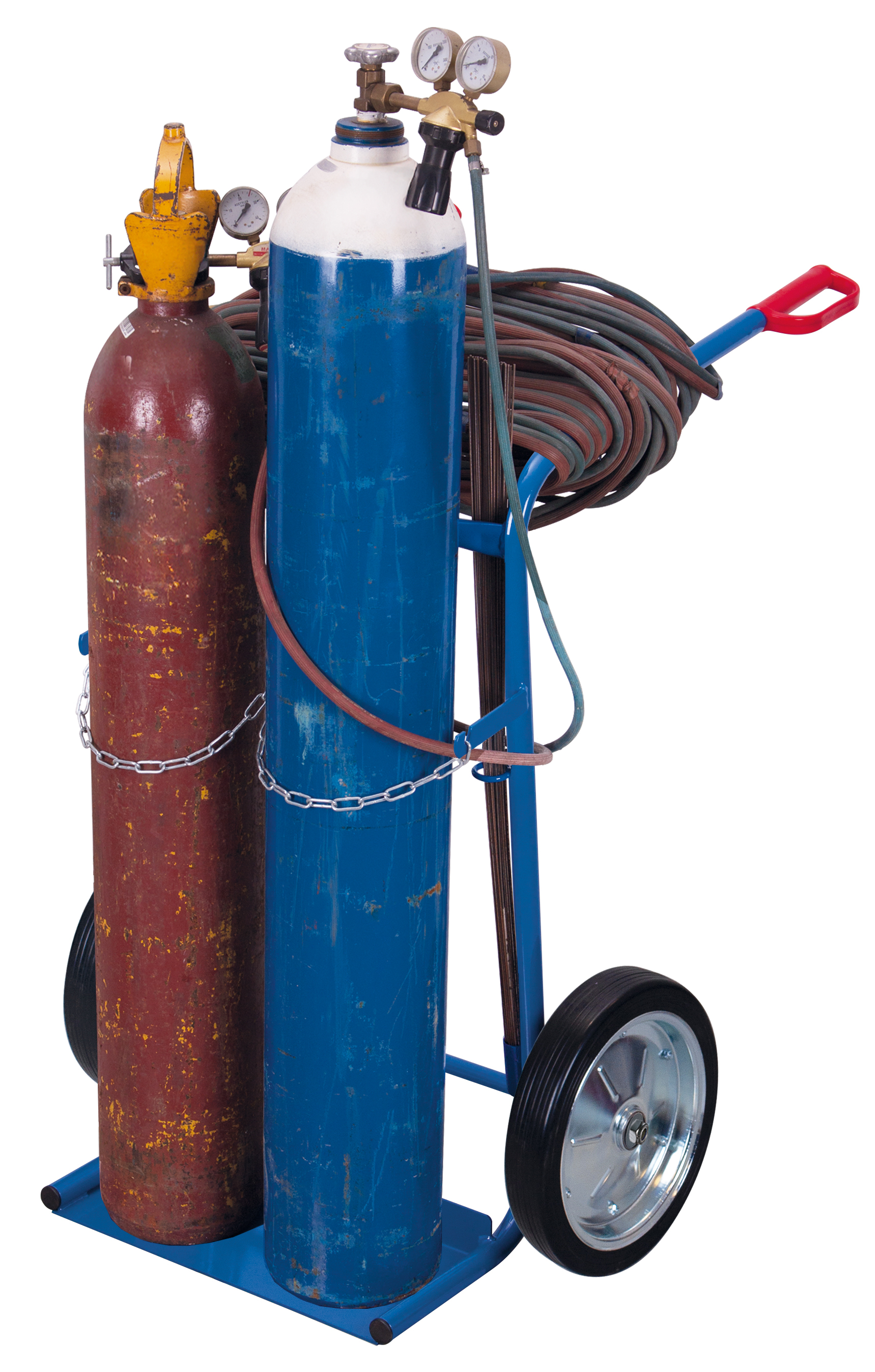 Stahlflaschenkarre für 2 Flaschen a 40 - 50 Ltr. Inhalt