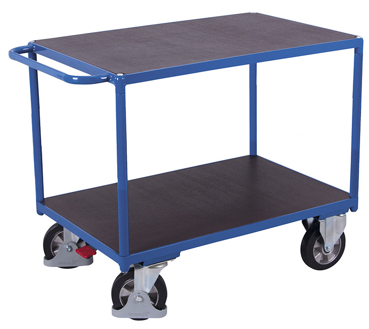 Heavy-duty table trolley with 2 load surfaces Heavy-duty table trolley with 2 load surfaces