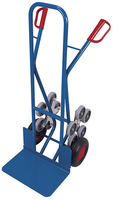 Stair-climber truck with 2 five-arm star wheels