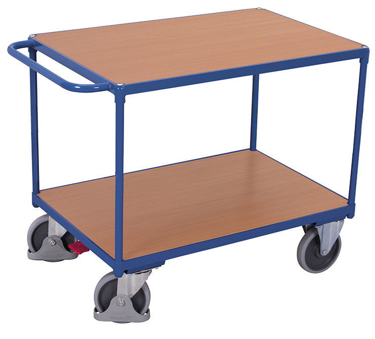 Heavy-duty table trolley with 2 load surfaces