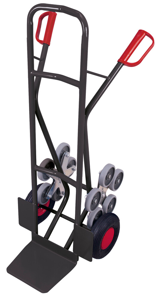 Stair-climber truck with 2 five-arm star wheels