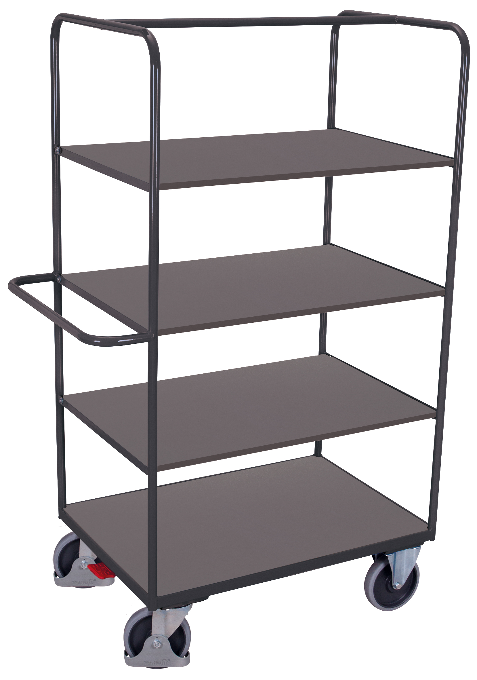 Shelf trolley, high with folding shelves