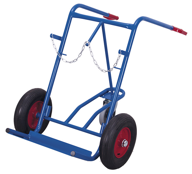 Taczka do transportu 2 butli stalowych o pojemności 40 - 50 l Taczka do transportu 2 butli stalowych o pojemności 40 - 50 l