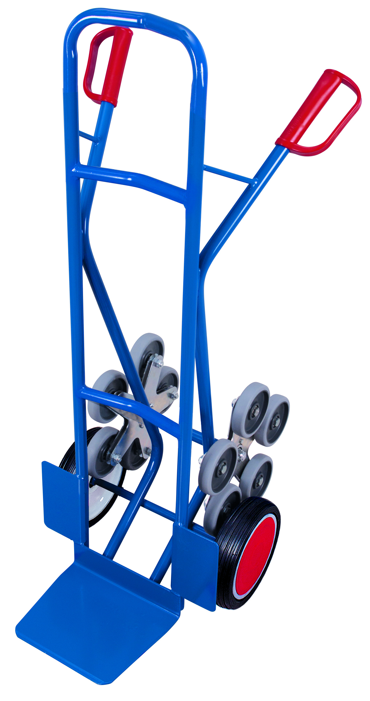 Stair-climber truck with 2 five-arm star wheels