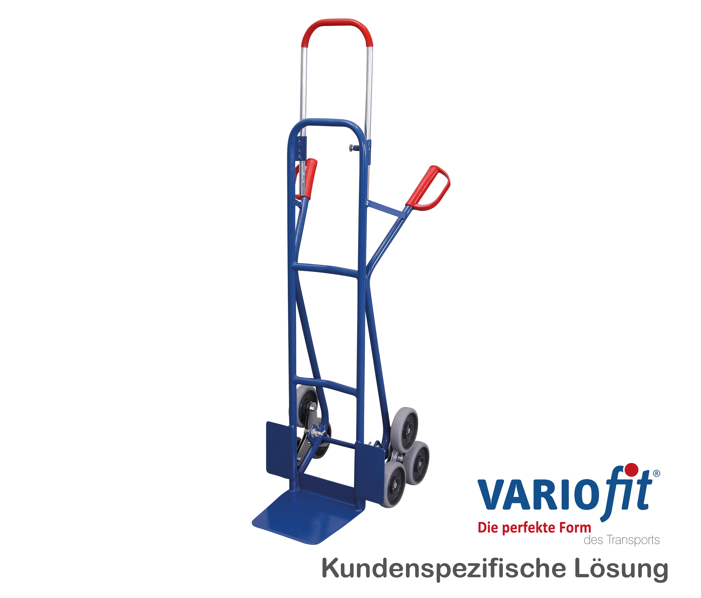Taczka do transportu po schodach, dwa 3-ramienne wieńce kół