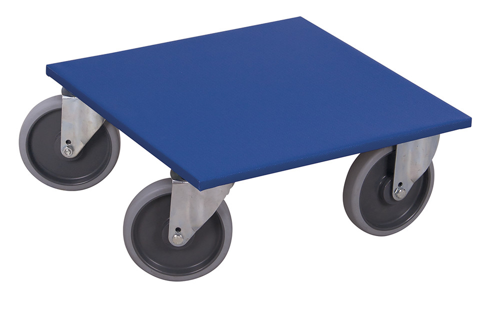 Dolly with thermoplastic rubber swivel castors