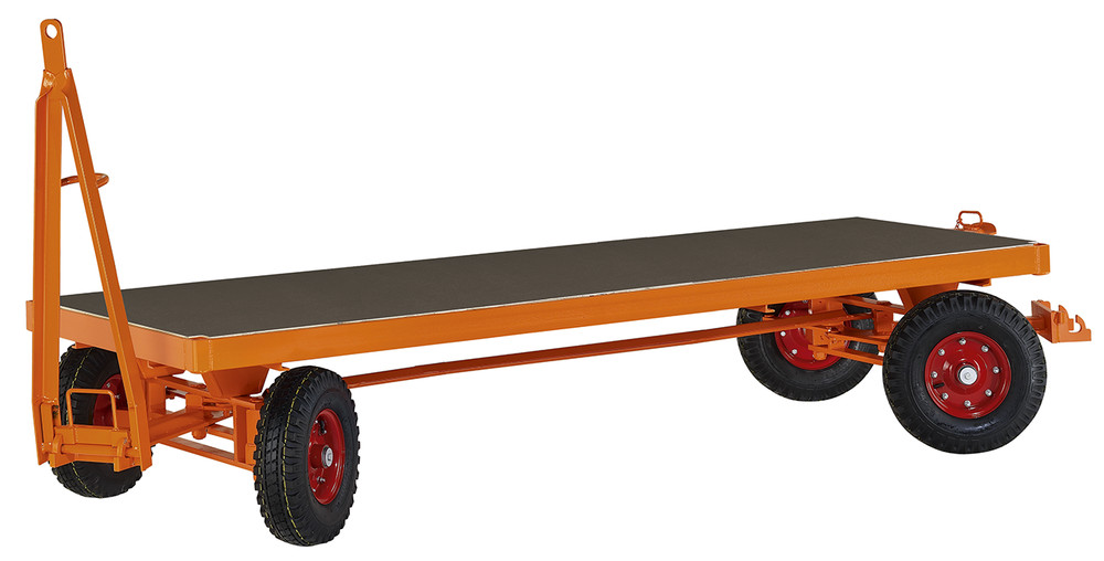 Industrial trailer with 4-axle turnable steering