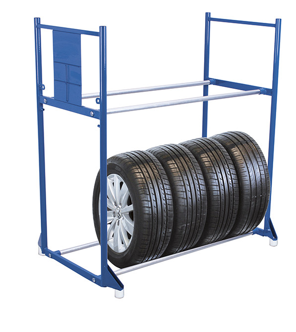 Tyre rack with 2 levels