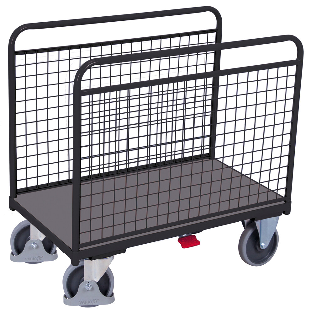 Side-frame trolley with mesh sides