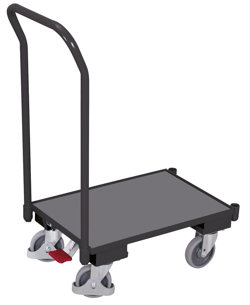 Euro system dolly with board (edge 10 mm) and push bar Euro system dolly with board (edge 10 mm) and push bar