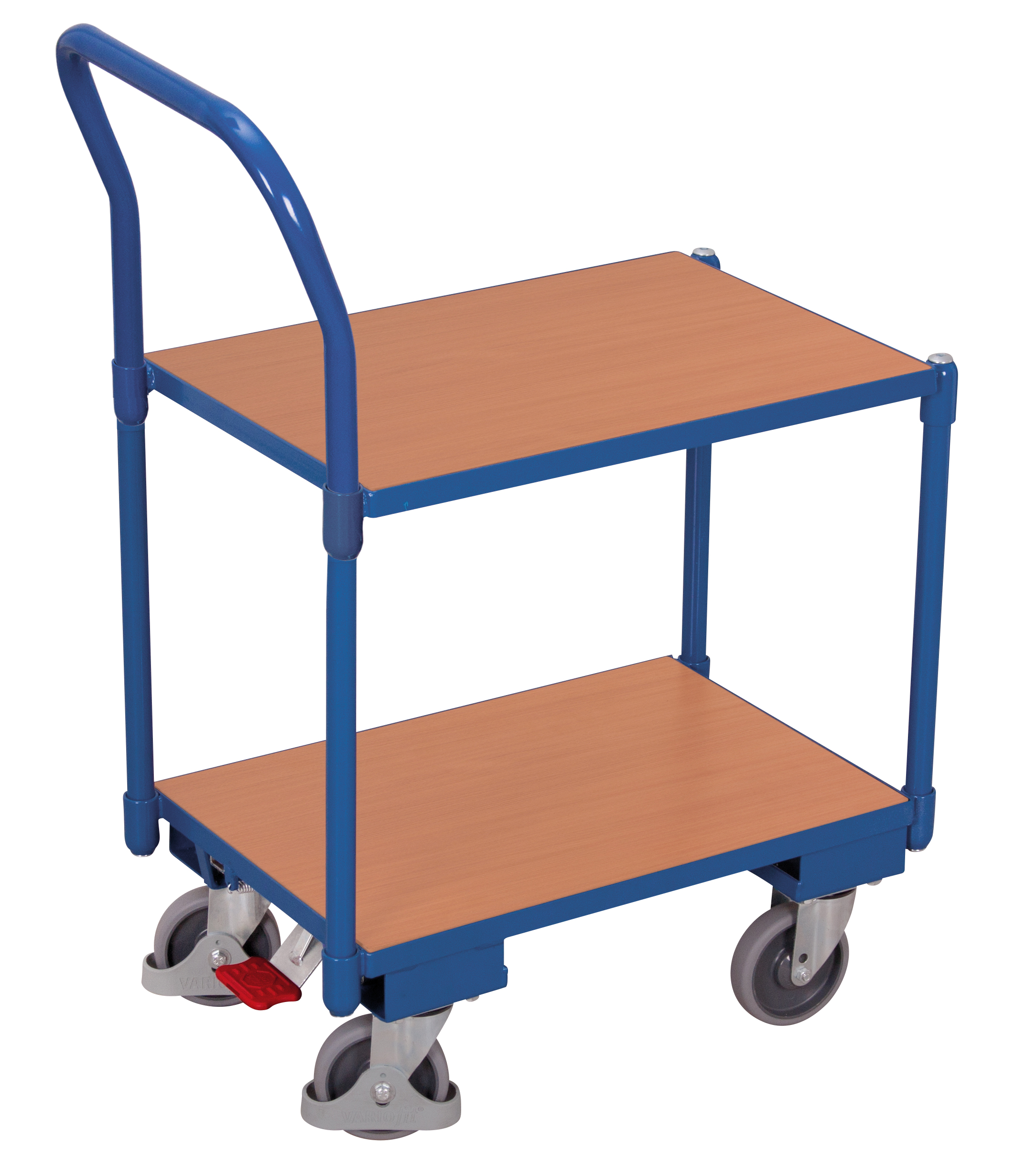 Euro system dolly with 2 load surfaces and push bar