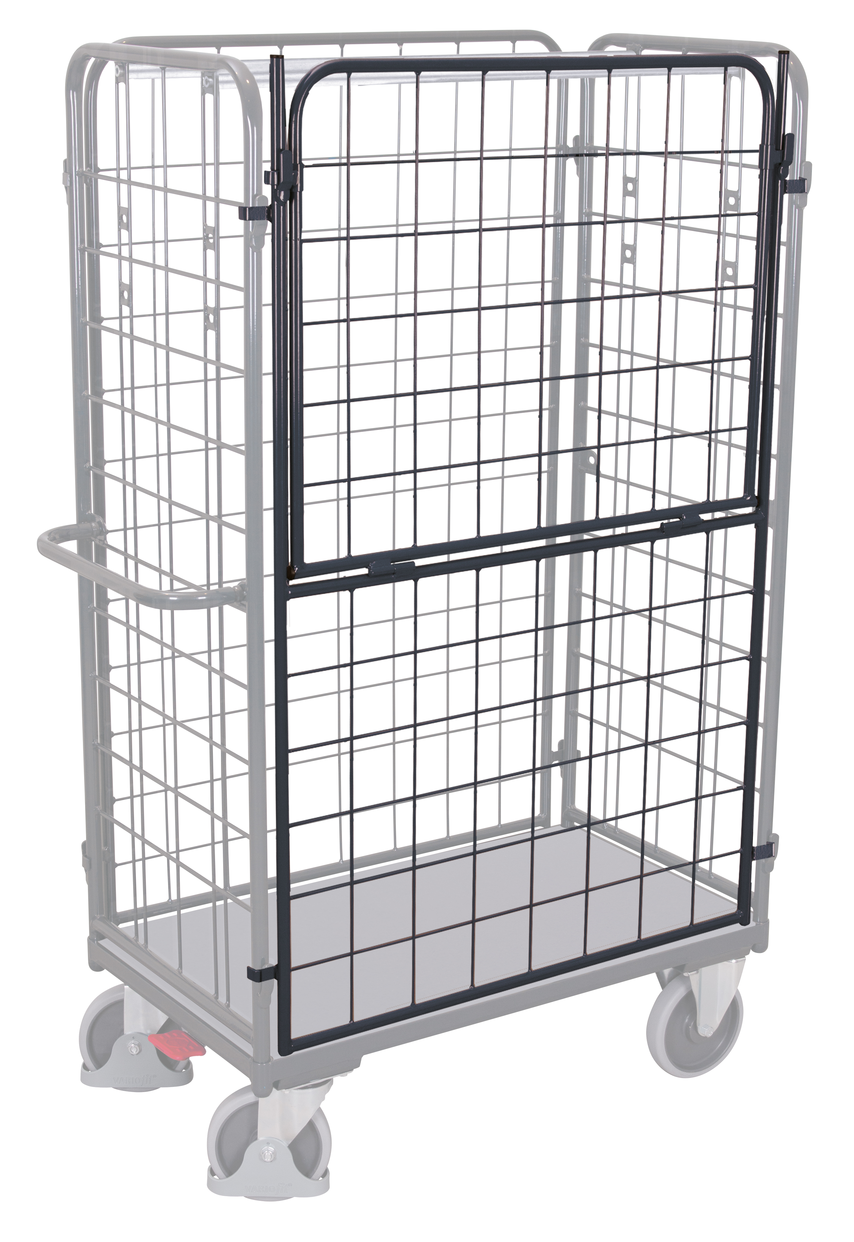Längswände halb abklappbar für Paket-/Etagenwagen, hoch