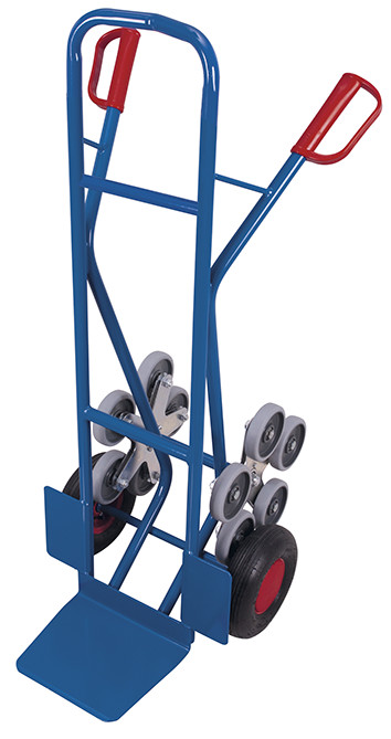 Stair-climber truck with 2 five-arm star wheels