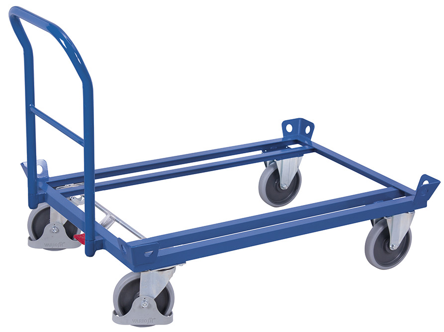 Push bar for steel-frame dollies