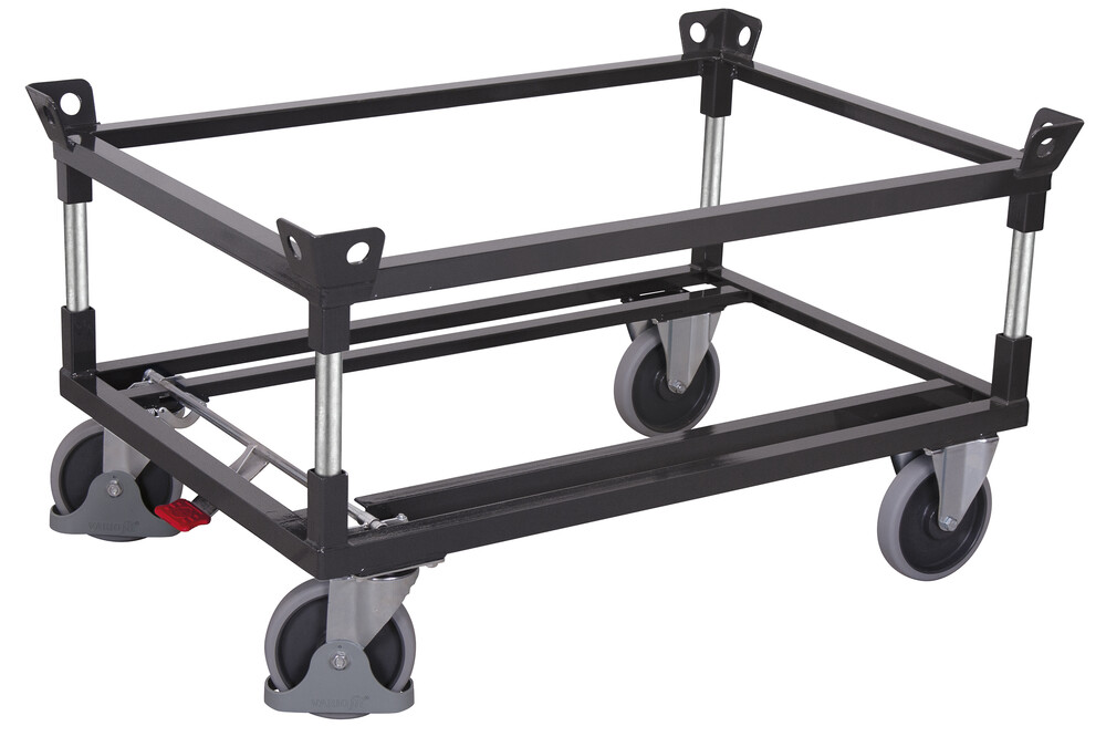 Steel-frame dolly with 2 angle-steel frames