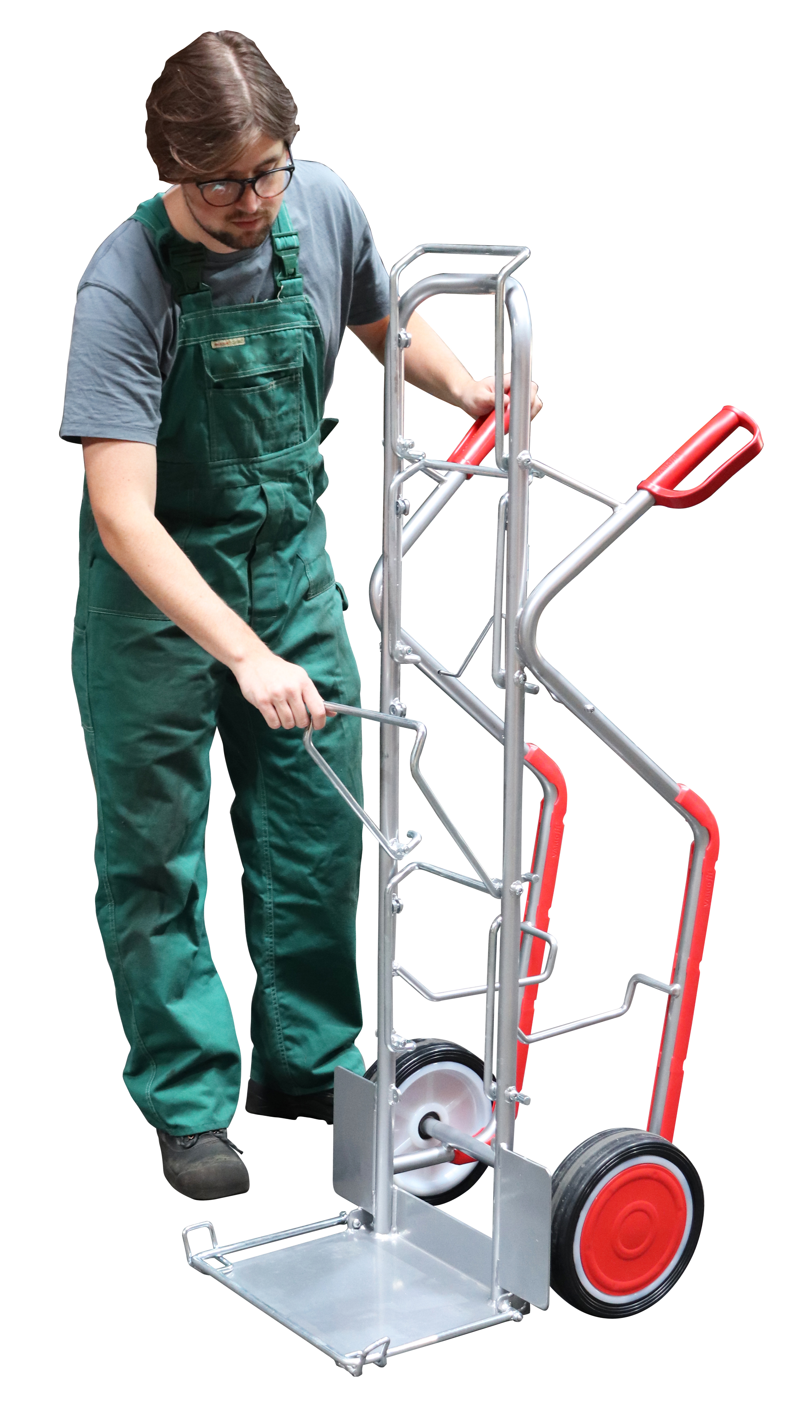 Aluminiumkarre für Wasserflaschen mit Vollgummiräder
