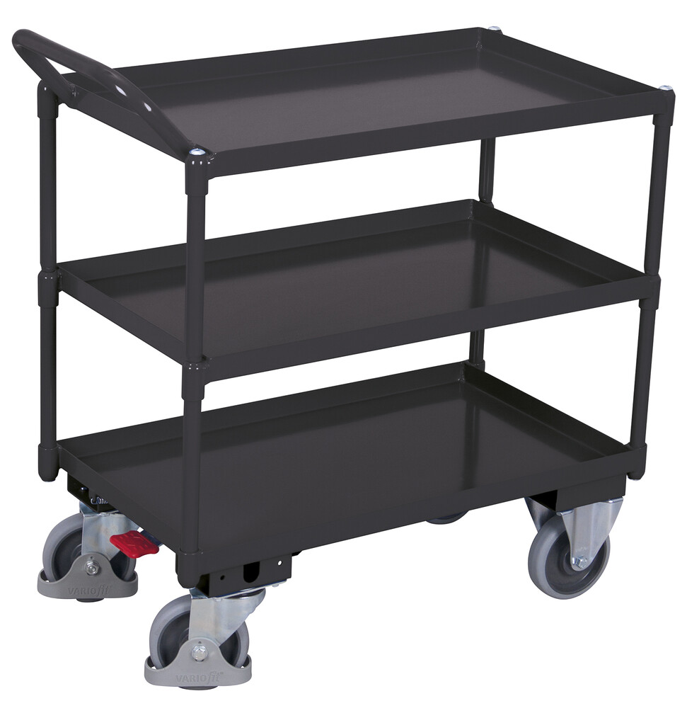 Table trolley with 3 load surfaces