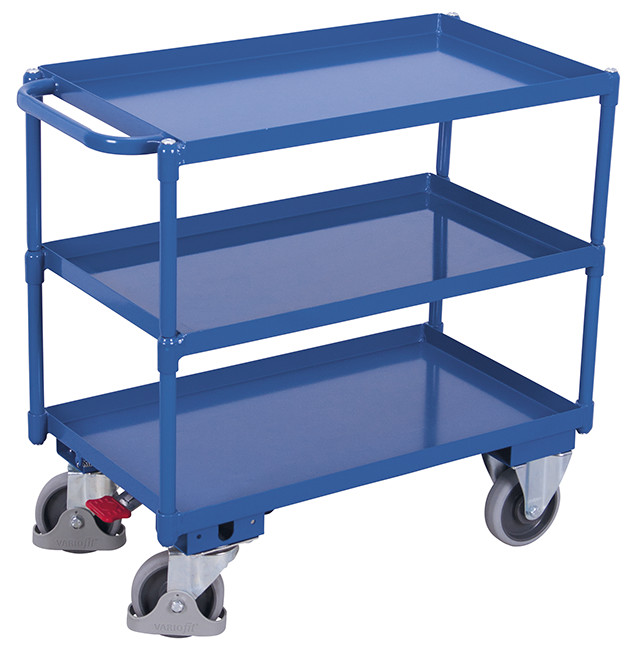 Table trolley with 3 load surfaces