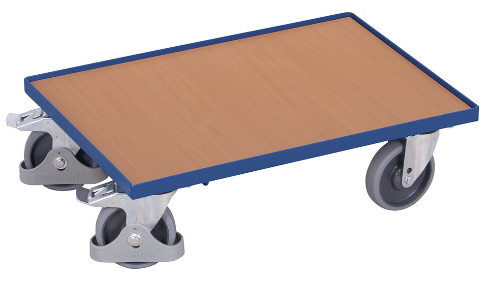 Plateau roulant modulaire Euro avec plateau (rebord 10 mm) Plateau roulant modulaire Euro avec plateau (rebord 10 mm)