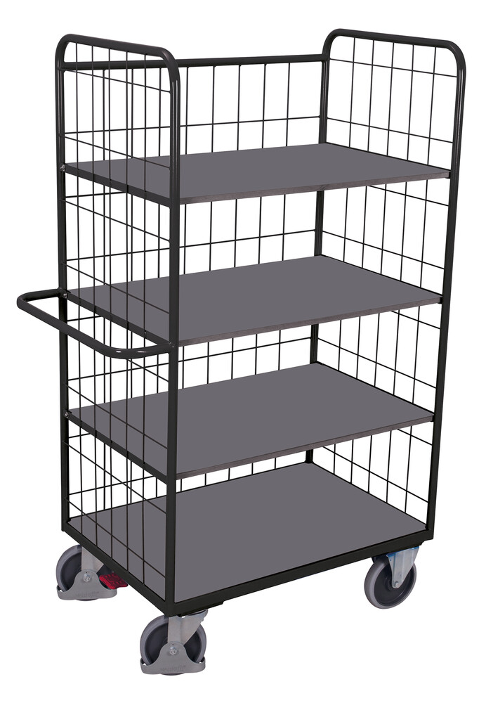 Shelf trolley, high with folding shelves