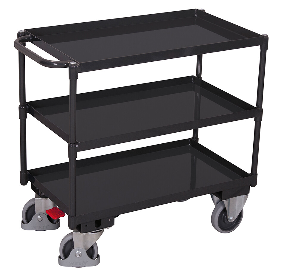 Table trolley with 3 load surfaces