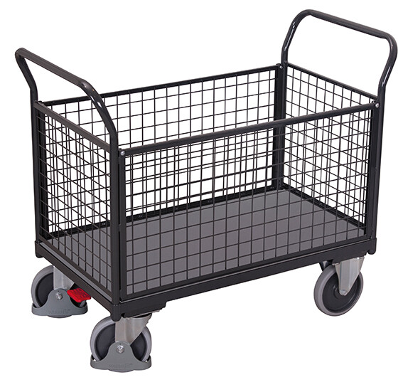 Four-sided trolley with mesh