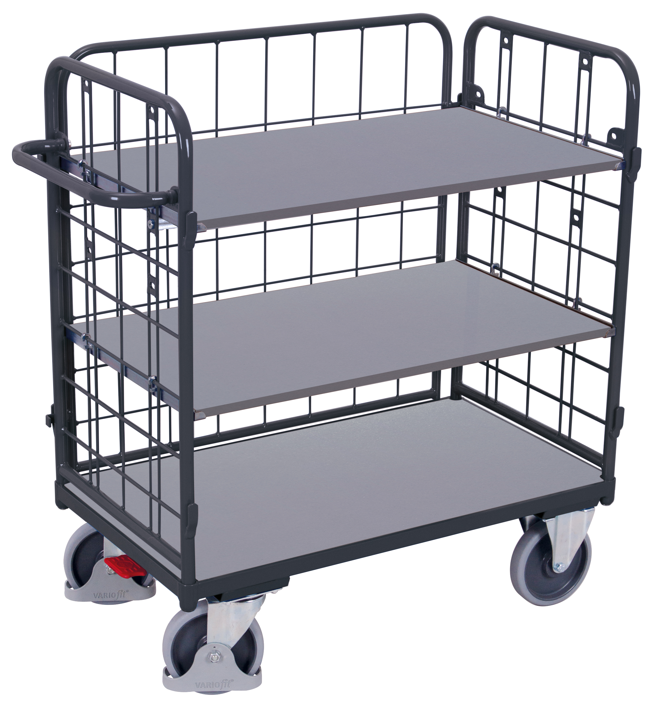 Chariot à étagères bas