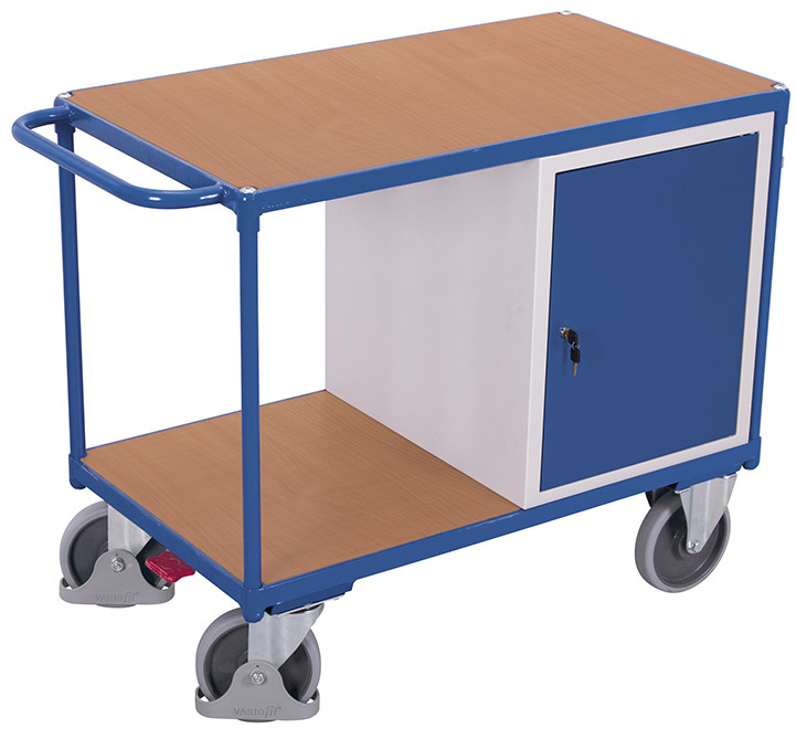 Workshop trolley with 2 load surfaces