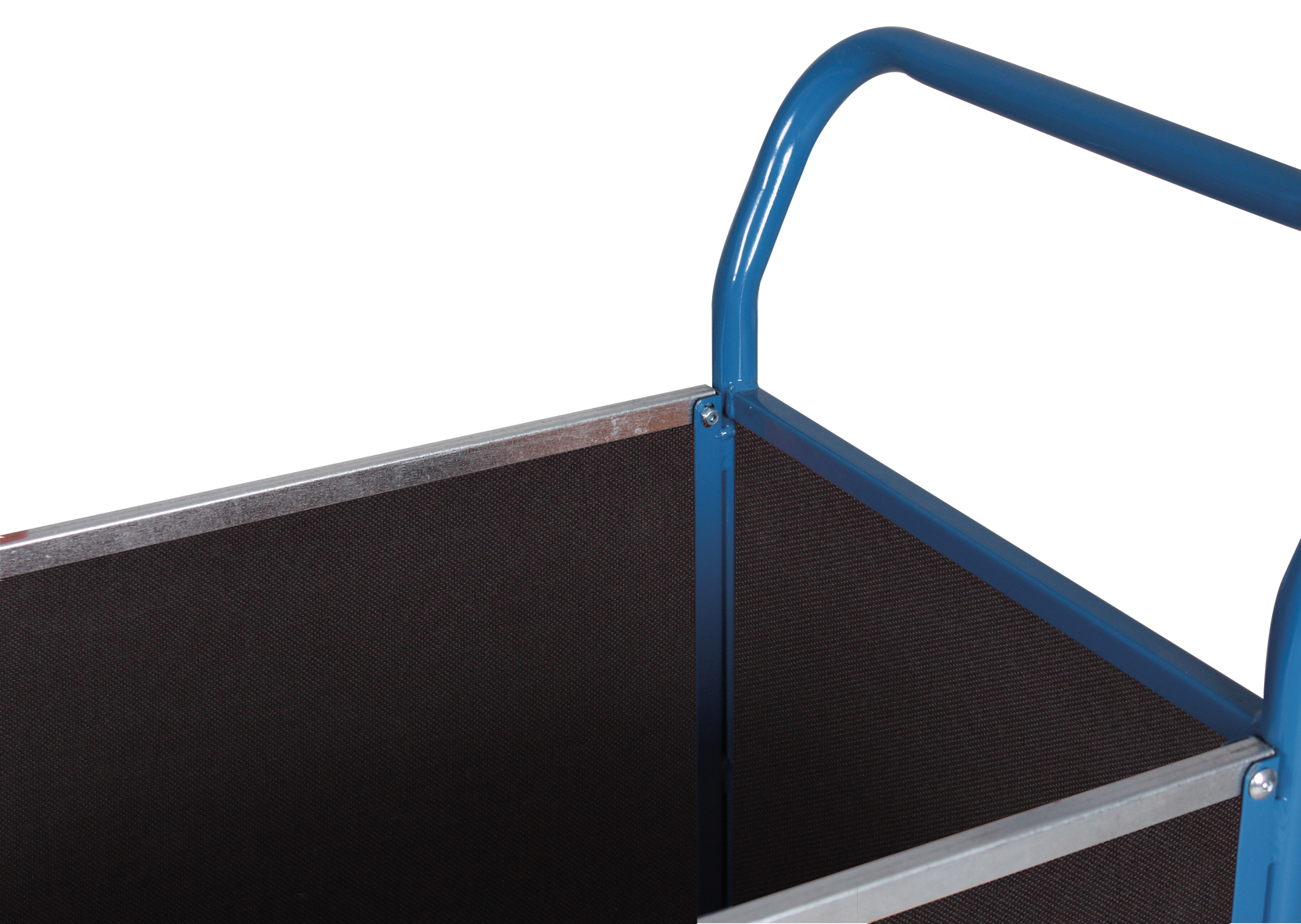Three-sided trolley with screen printing plate