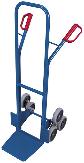 Stair-climber truck with 2 three-arm star wheels