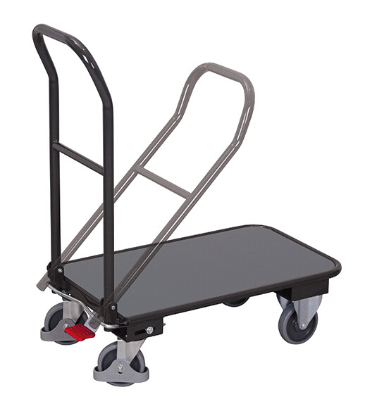 Folding push bar trolley