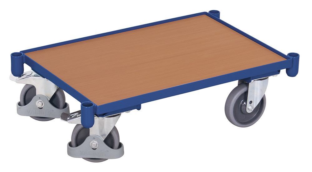 Euro system dolly with board (edge 10 mm) and sockets