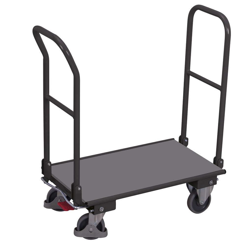 Folding trolley with 2 push bars